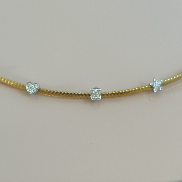 TOUS 18k real solid gold Diamonds necklace - Picture 7 of 13